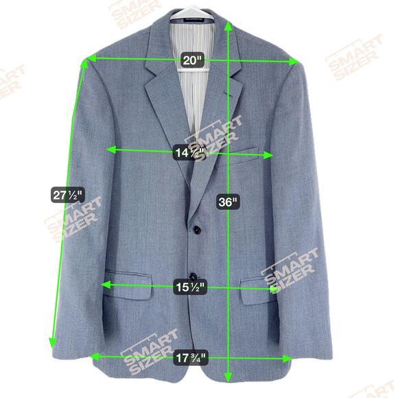 Stafford Essentials Sport Coat Mens 42R Blue Classic Fit Two Button Blazer‎ - Picture 5 of 7
